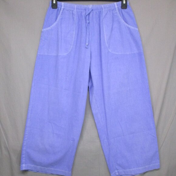fresh produce Pants - Fresh Produce Wide Leg Gaucho Pants Blue Women Size | L